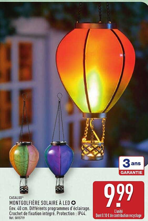 MONTGOLFIÈRE SOLAIRE À LED