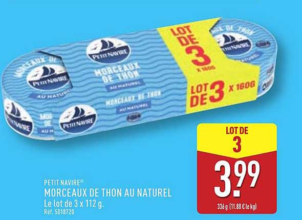 Morceaux de thon au naturel