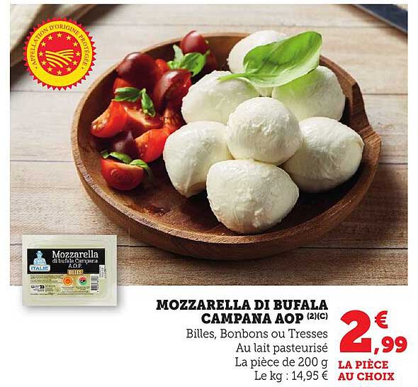 MOZZARELLA DI BUFALA CAMPANA AOP (2/1C)