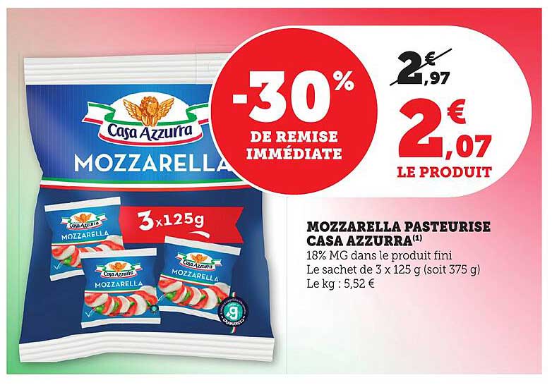 Mozzarella Pasteurisée Casa Azzurra