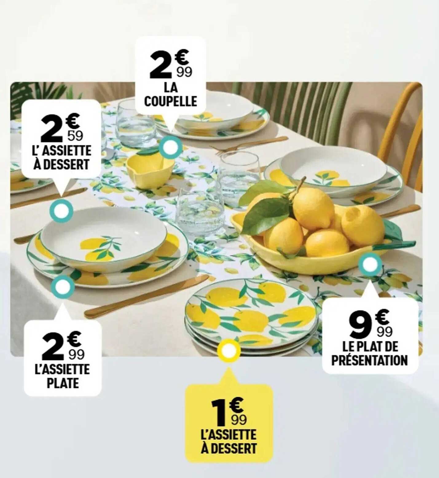 Offre de vaisselle printanière