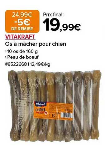 Os à mâcher pour chien