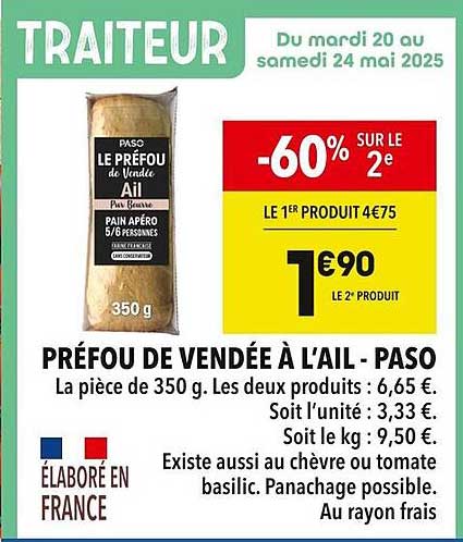PRÉFOU DE VENDÉE À L'AIL - PASO