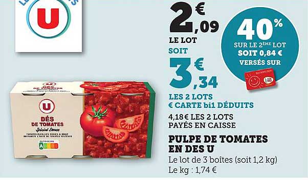 PULPE DE TOMATES EN DÉS U