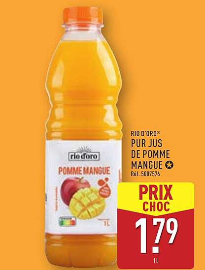 RIO D’ORO® PUR JUS DE POMME MANGUE