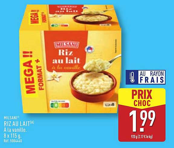 Riz au lait à la vanille