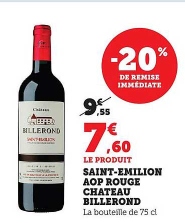 SAINT-EMILION AOP ROUGE CHATEAU BILLEROND