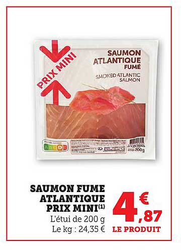 SAUMON FUME ATLANTIQUE PRIX MINI