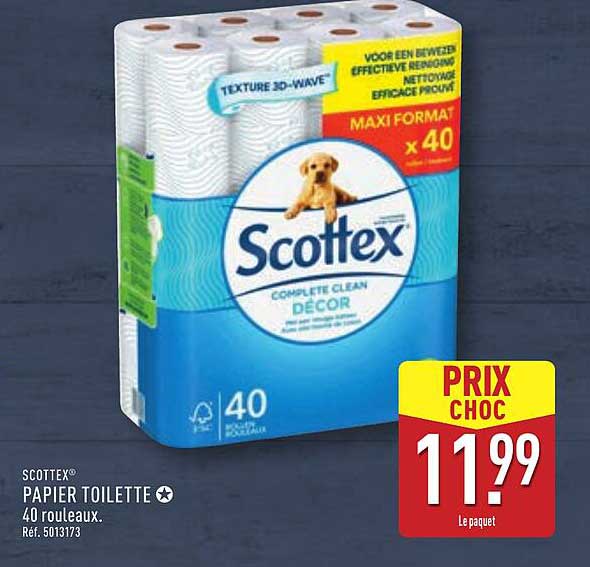 SCOTTEX® PAPIER TOILETTE ★ 40 rouleaux.