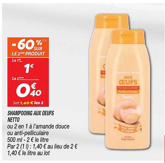SHAMPOOING AUX ŒUFS NETTO