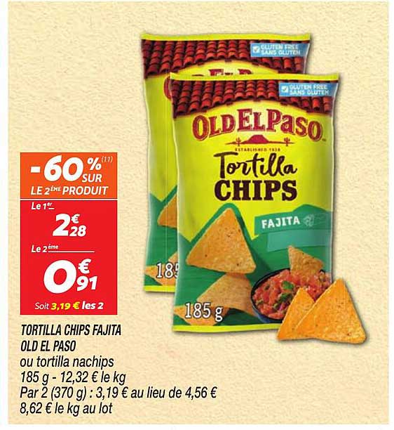TORTILLA CHIPS FAJITA OLD EL PASO