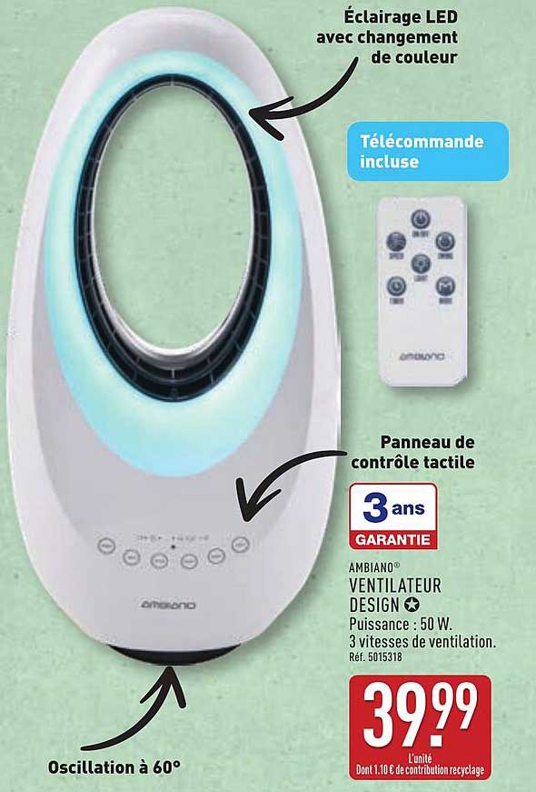 VENTILATEUR DESIGN AMBIANO