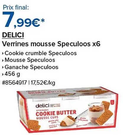 Verrines mousse Speculoos x6