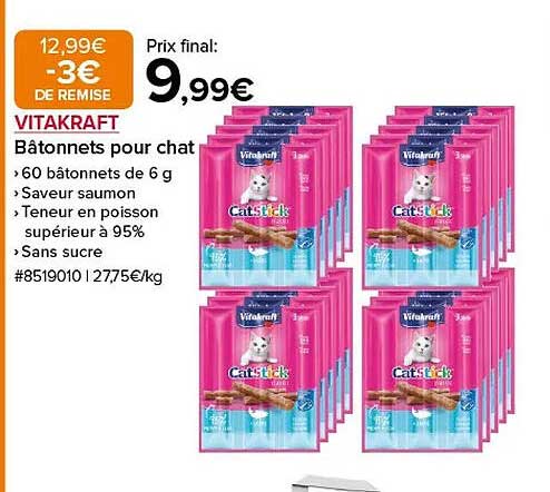 VITAKRAFT Bâtonnets pour chat