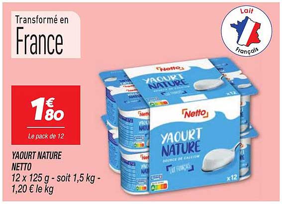 YAOURT NATURE NETTO