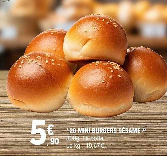*20 MINI BURGERS SESAME (*)