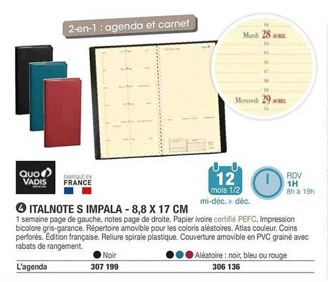 4 ITALNOTE S IMPALA - 8,8 X 17 CM