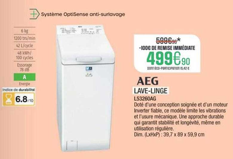 AEG LAVE-LINGE L53260AG