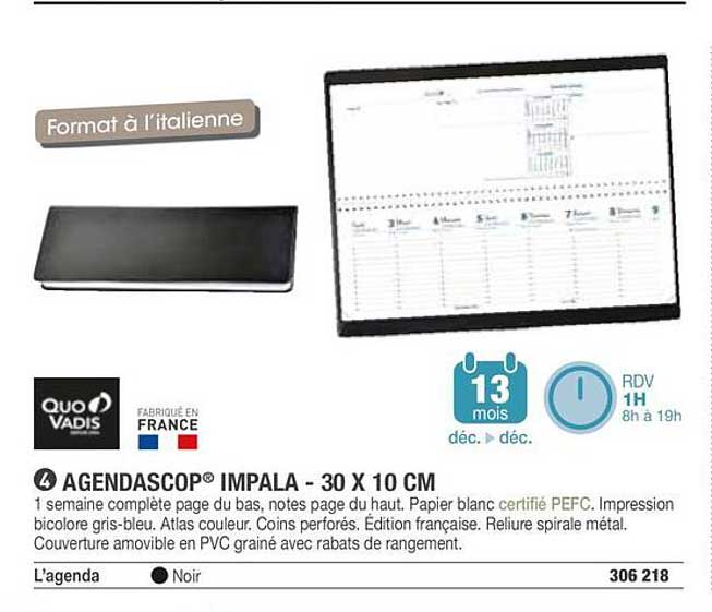 AGENDA SCOP® IMPALA - 30 X 10 CM