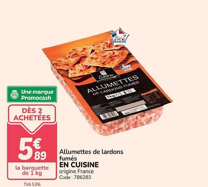 Allumettes de lardons fumés EN CUISINE
