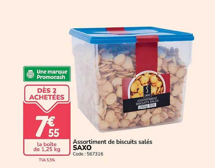 Assortiment de biscuits salés SAXO