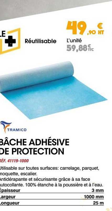 BÂCHE ADHÉSIVE DE PROTECTION