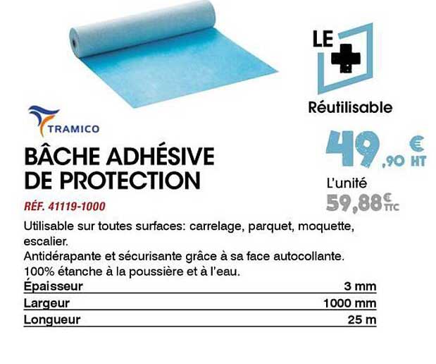 BÂCHE ADHÉSIVE DE PROTECTION