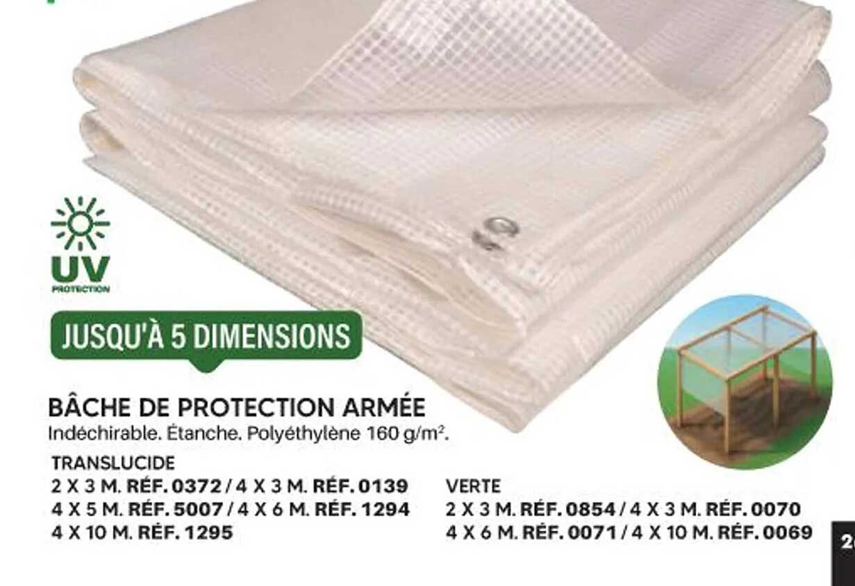 BÂCHE DE PROTECTION ARMÉE