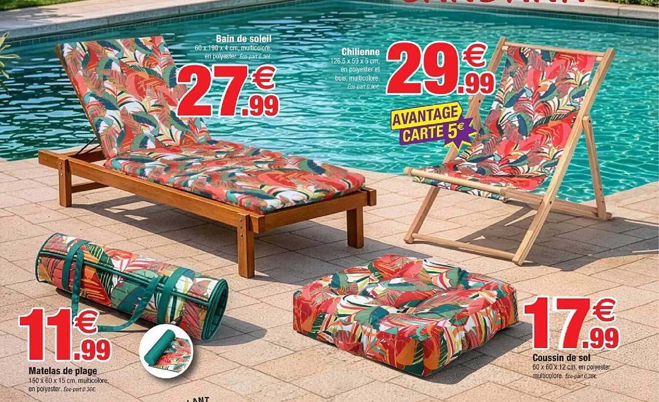 Promo Bain De Soleil chez Bazarland - 123Catalogue.fr