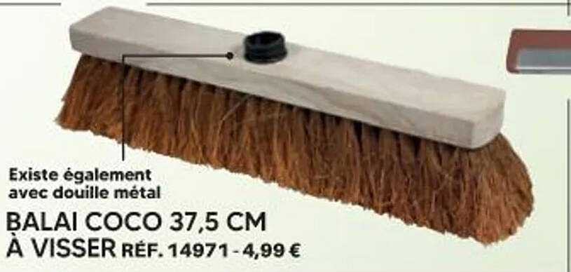 BALAI COCO 37,5 CM À VISSER RÉF. 14971