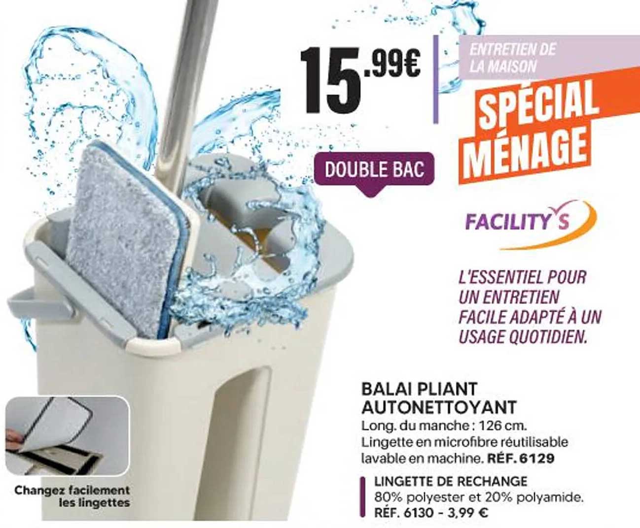 BALAI PLIANT AUTONETTOYANT