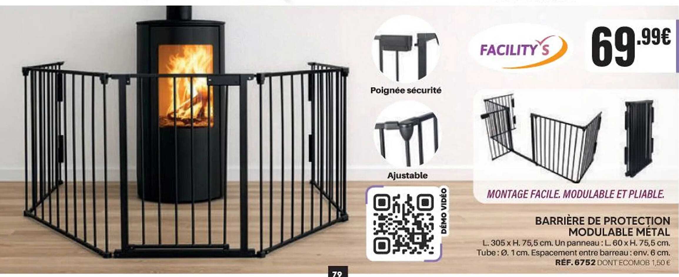BARRIÈRE DE PROTECTION MODULABLE MÉTAL