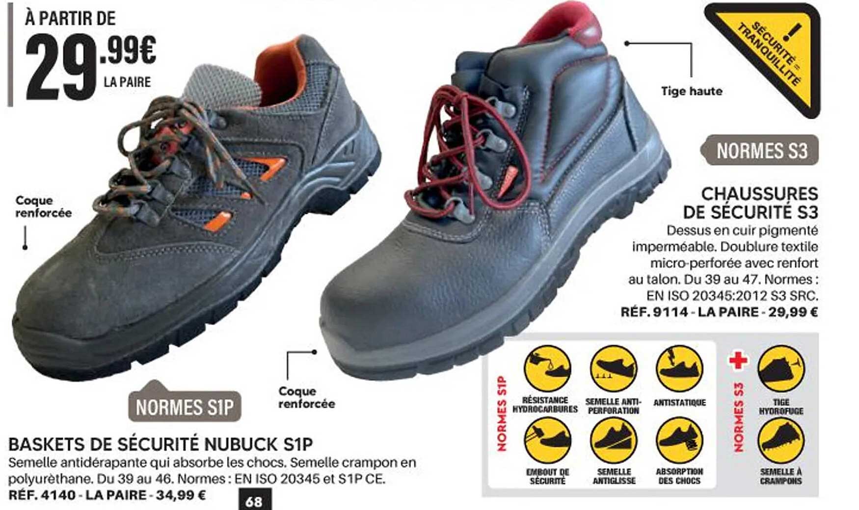 BASKETS DE SÉCURITÉ NUBUCK S1P