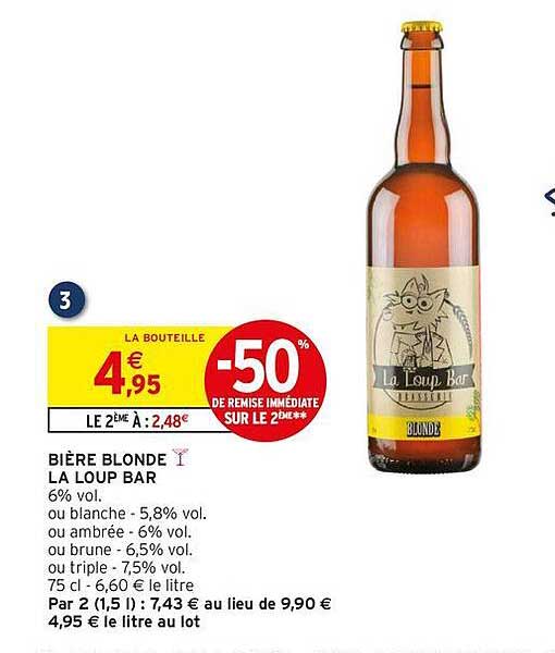 BIERE BLONDE LA LOUP BAR