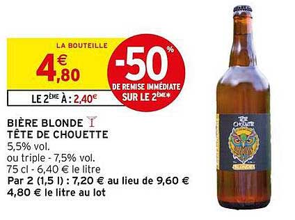 BIÈRE BLONDE TÊTE DE CHOUETTE