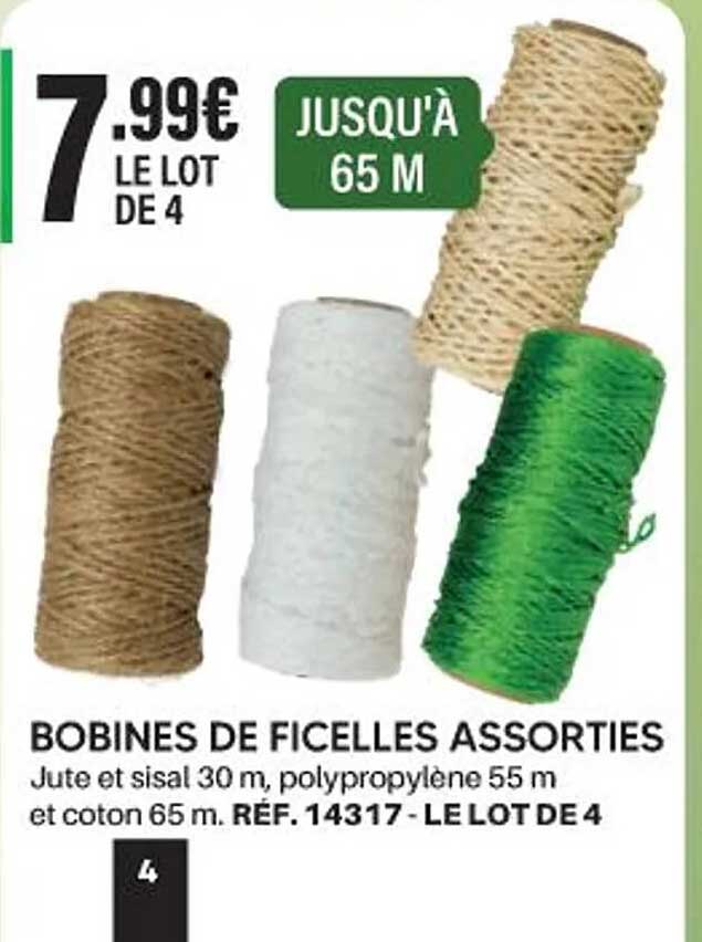 BOBINES DE FICELLES ASSORTIES