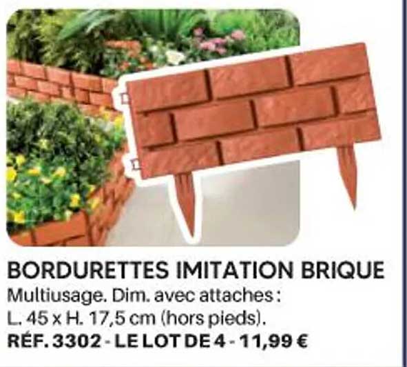 BORDURETTES IMITATION BRIQUE