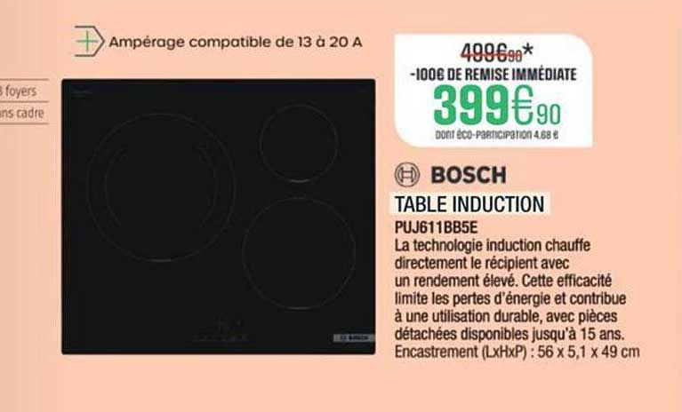 BOSCH TABLE INDUCTION PUJ611BB5E