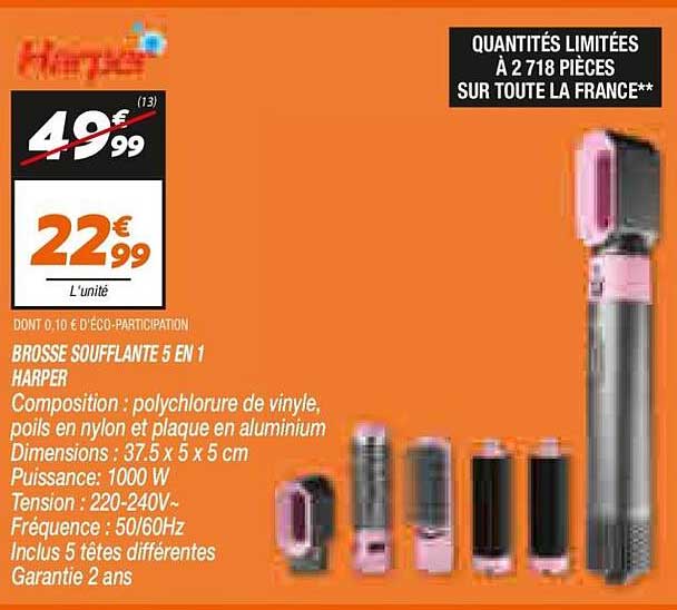 BROSSE SOUFFLANTE 5 EN 1 HARPER