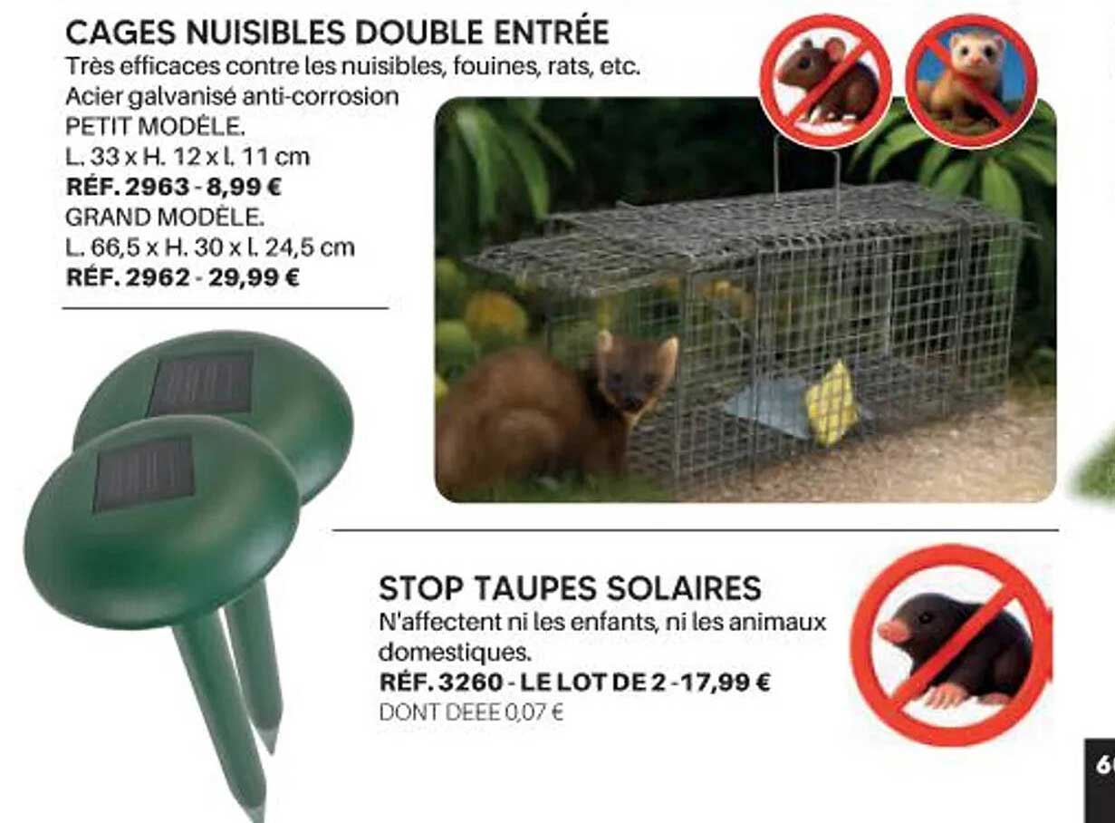 CAGES NUISIBLES DOUBLE ENTRÉE