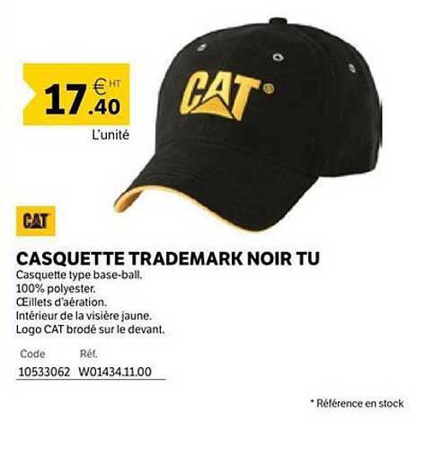 CASQUETTE TRADEMARK NOIR TU