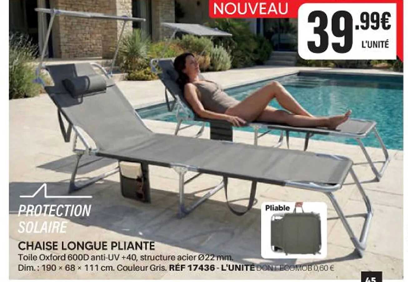 CHAISE LONGUE PLIANTE