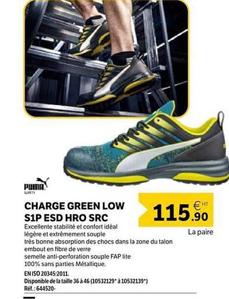 Promo Charge Green Low S1P Esd Hro Src chez DomPro - 123Catalogue.fr