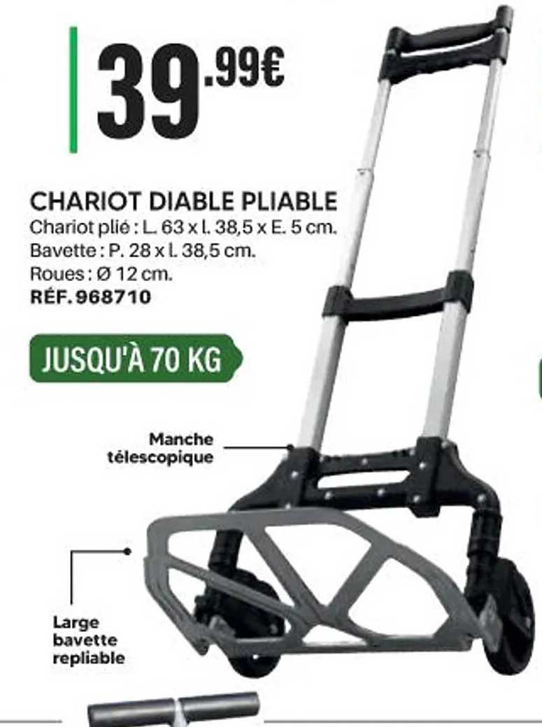 CHARIOT DIABLE PLIABLE