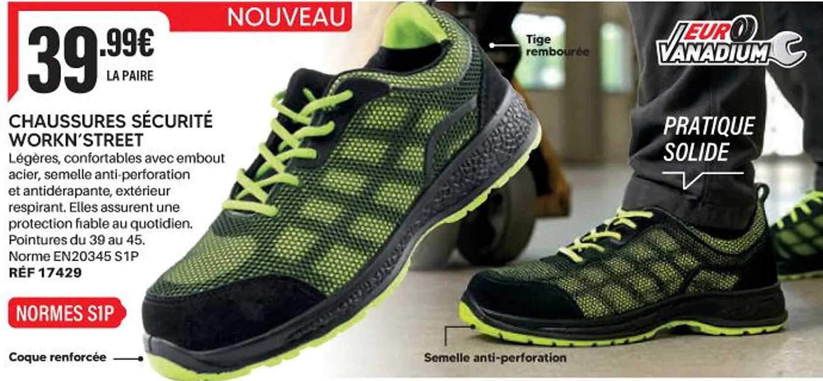 CHAUSSURES SÉCURITÉ WORKN’STREET