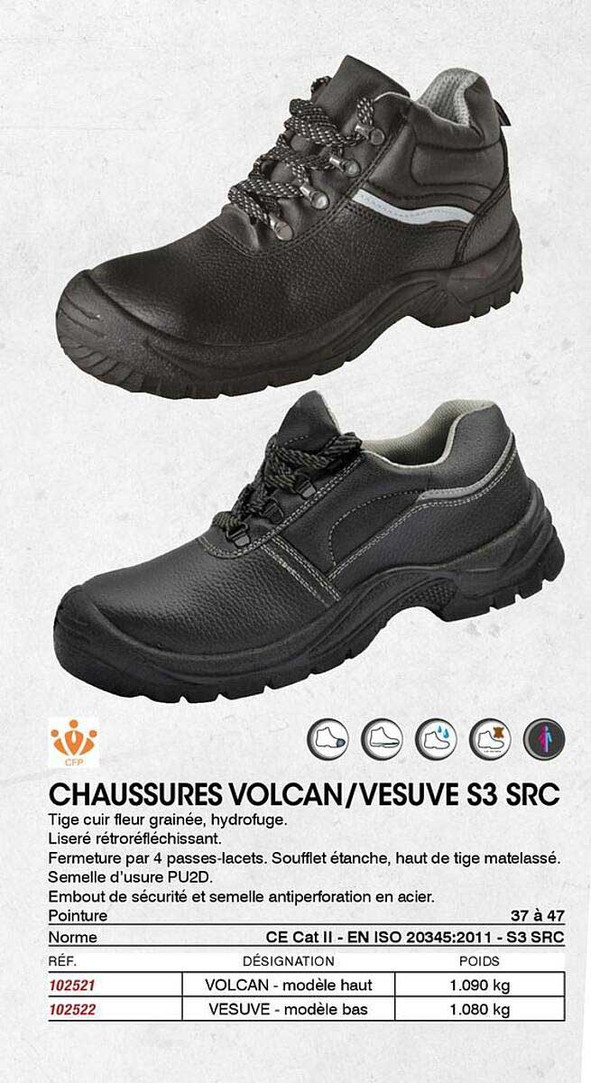 CHAUSSURES VOLCAN/VESUVE S3 SRC