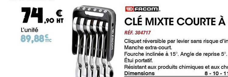 CLÉ MIXTE COURTE À