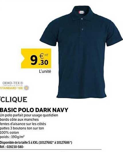 CLIQUE BASIC POLO DARK NAVY