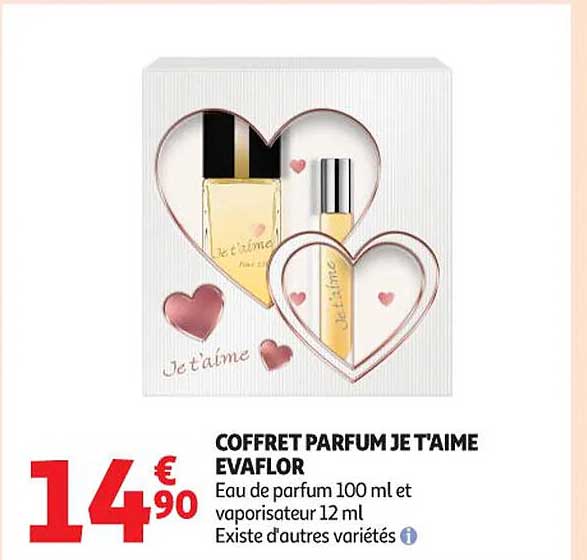 COFFRET PARFUM JE T'AIME EVAFLOR