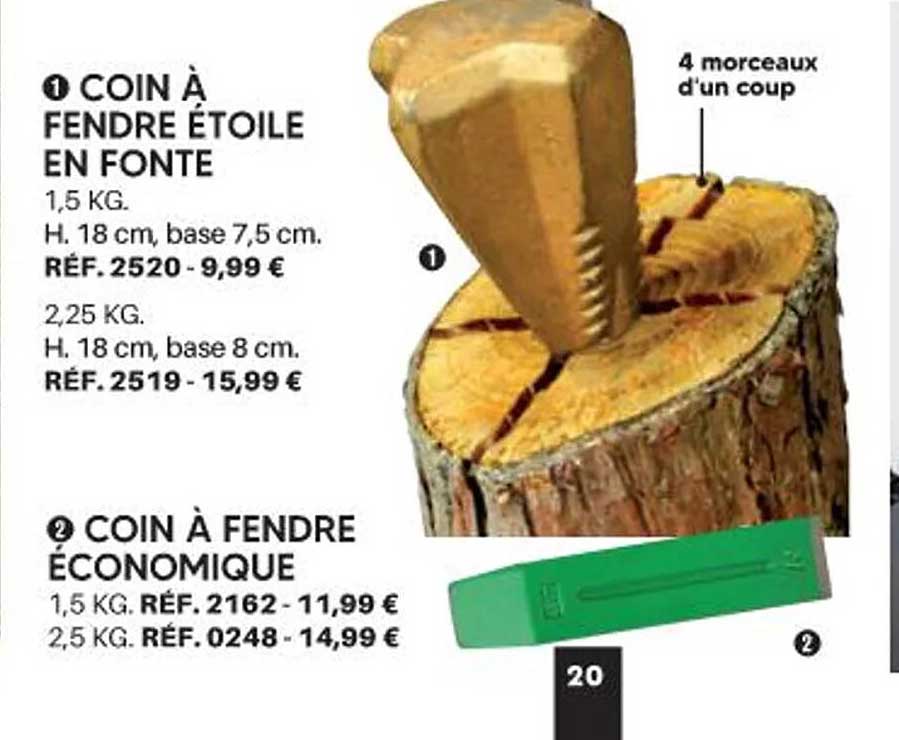COIN À FENDRE ÉTOILE EN FONTE